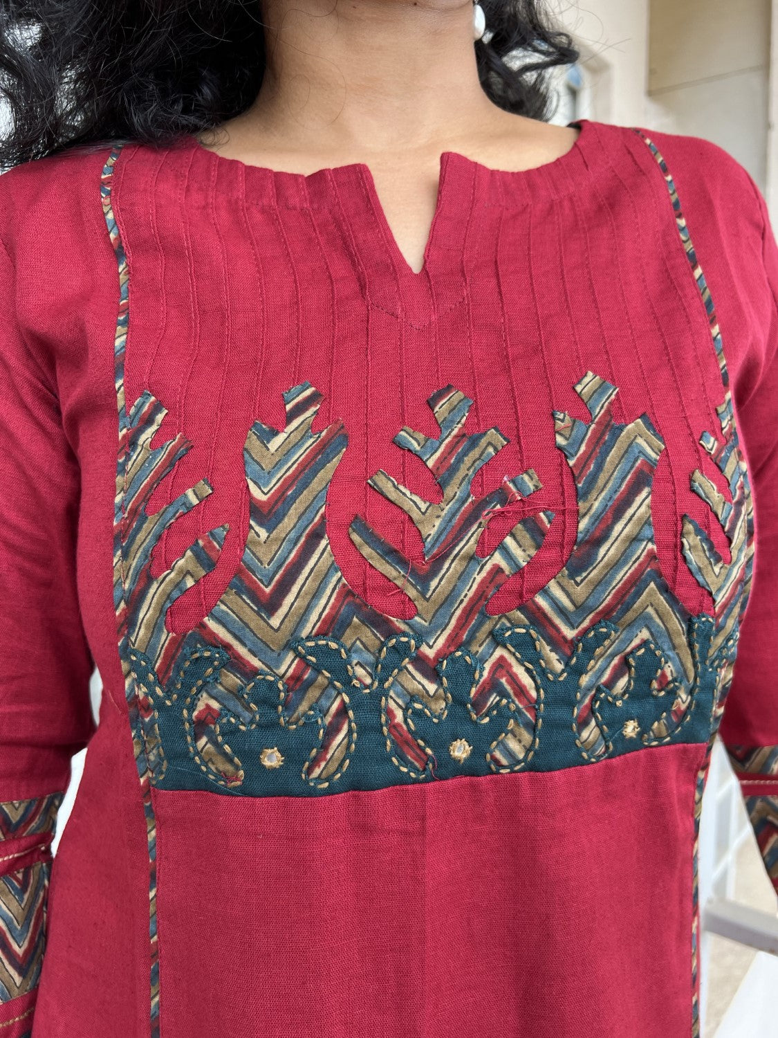 Cotton Kurti-Aline(With Slit)